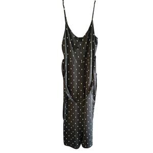 Veronica M. Black Polka Dot Spaghetti Straps Wrap Dress Size XS